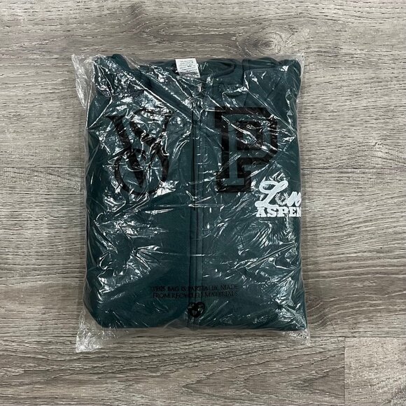 Victoria's Secret PINK Ivy Fleece Campus Full-Zip Hoodie (Deep Forest Aspen) - Picture 5 of 7